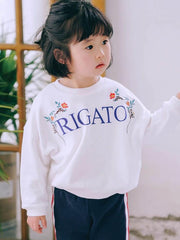 Ericdress Letter Floral Print 's Scoop Loose Hoodie img 1