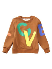 Ericdress Letter Print Round Neck Boy's Cotton Pullover img 5
